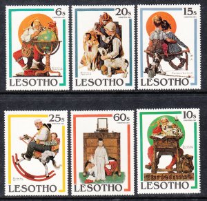 Lesotho 344-349 Norman Rockwell MNH VF