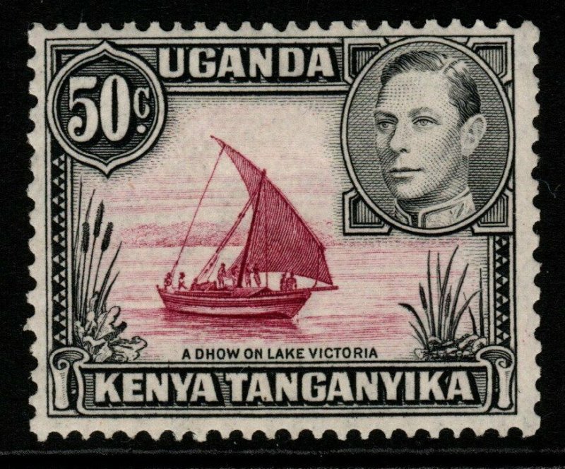 KENYA, UGANDA & TANGANYIKA SG144b 1947 50c DULL CLARET & BLACK MTD MINT