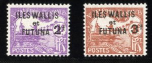 French Colonies, Wallis & Fetuna #J9-10 Cat$25, 1927 Surcharges, set of two, ...