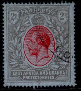 EAST AFRICA and UGANDA GV SG54, 2r red & black/blue, USED. Cat £55.