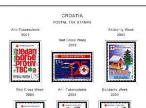 COLOR PRINTED CROATIA 1991-2010 STAMP ALBUM PAGES (111 illust. pages)