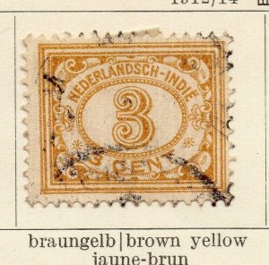 Dutch Indies 1912-14 Early Issue Fine Used 3c. NW-171599