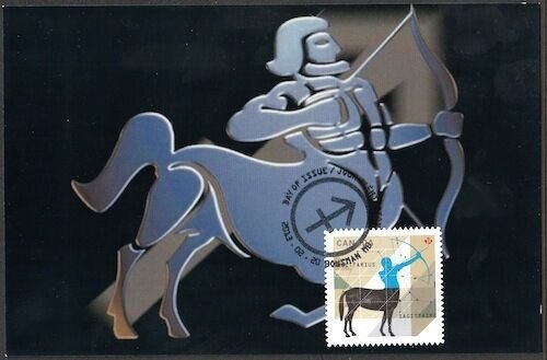 CANADA Sc #2457. SIGNS of the ZODIAC - THIS MAXICARD CELEBRATES SAGITTARIUS