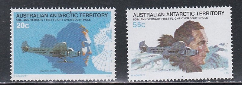 Australian Antarctic Terr.# L35-36, Admiral Byrd, Mint NH, 1/2 Cat.