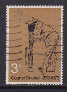 Great Britain   #694  used  1973  cricket  3p