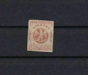 VENEZUELA 1863 IMPERF STAMP MOUNTED MINT ½ REAL RED CAT £55   REF 6261