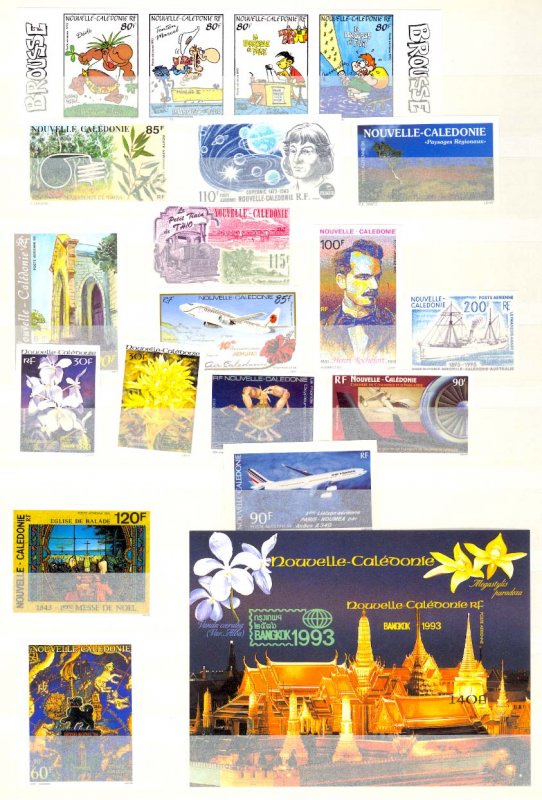 New Caledonia Collection MNH CV$13310.00 Imperforate 1950-1997 In Two Stockbooks