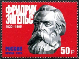 2020 Russia Friedrich Engels - Philosopher (Scott 8133) MNH