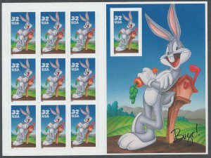 US #3137, Mint Sheet, Bugs Bunny, MNH*-