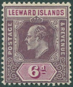 Leeward Islands 1907 SG42 6d purple KEVII MH