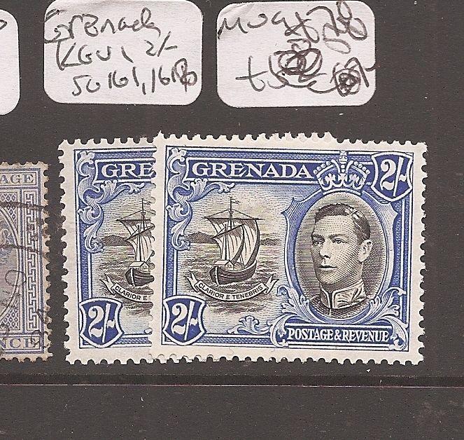 Grenada KGVI 2/- SG 161,161b MOG (10dbc)