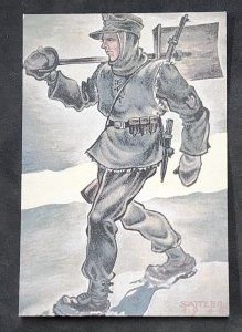 WW2 WWII German Mountain Troops soldier postcard