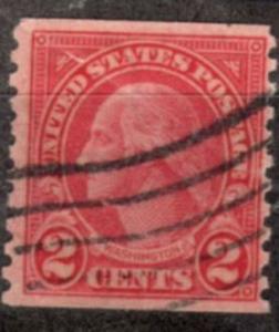 US Stamp #599A - George Washington Regular Issue 1923-29 Coil