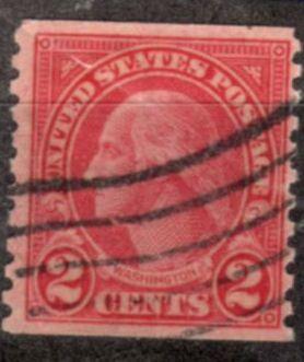 US Stamp #599A - George Washington Regular Issue 1923-29 Coil