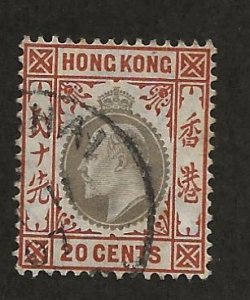 HONG KONG SC# 97  FVF/U 1904