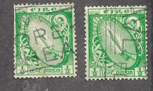 Ireland #65 Water Mark 44 & #106 Water Mark 262 (U) CV $2.90