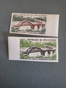 Stamps Ivory Coast Scott #C56-7 h imperf
