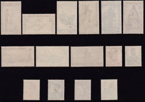 Sc# 122 / 136 Papua New Guinea 1952 complete set to £1 MNH CV $160.00