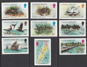 Cayes of Belize # 1-9 MNH set, various designs, issued 1984