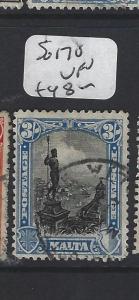 MALTA (P2205B) BOAT  3/-  POSTAGE SG 170    VFU