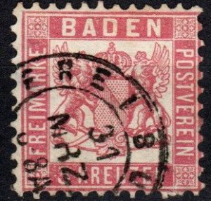 Baden #20 F-VF  Used CV $4.00  (X4065)