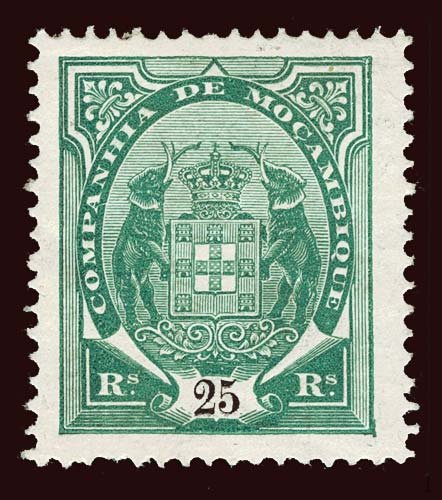 MOZAMBIQUE CO Scott #15e 1902 perf 13½ unused HR, disturbed gum