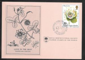 British Virgin Islands #402 FDC Royal Horticultural Society. (my5328)