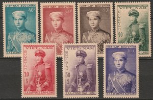 Vietnam 1954 Sc 20-26 complete set MNH brown gum