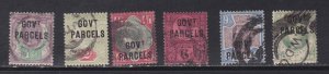Great Britain # O31-35, Government Parcels, Official, Used, 1/2 Cat.