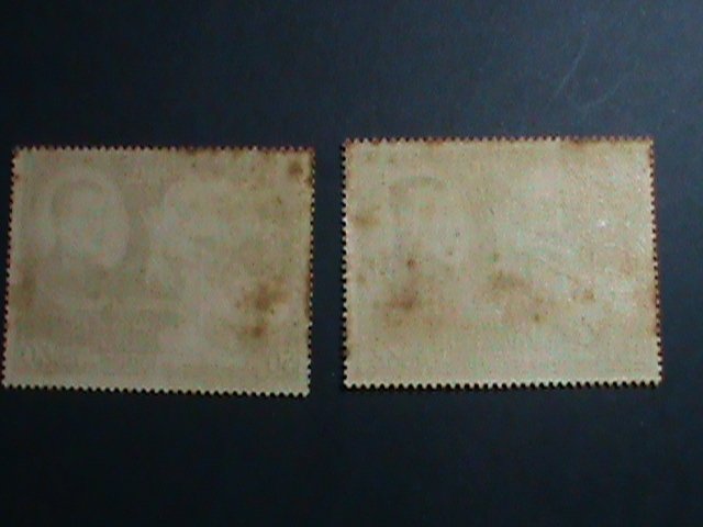 LAOS STAMP:1952- SC#C5-6-KING SISAVANG VONG- UPU DAY MINT STAMP SET-VF VERY OLD