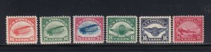 C1 - C6 Set VF OG mint never hinged with nice color cv $ 645 ! see pic !