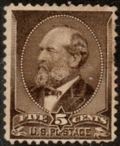 United States 205 - Unused-NG - 5c James A. Garfield (1882) (cv $90.00)