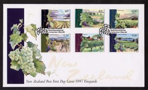 New Zealand 1997 Vineyards FDC