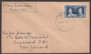 NIUE 1937 Coronation 2½d on cover - first day cancel........................U752