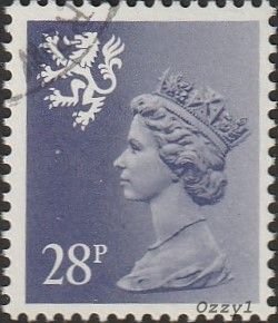 Great Britain Scotland #SMH53 1987 28p Violet QEII Machin UNUSED-CTO-VF-OG-H.