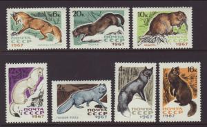 Russia 3371-3377 Animals MNH VF