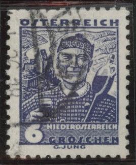 Austria Scott 363Used stamp from 1934-35 set