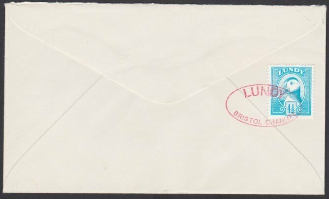 GB LUNDY 1974 cover - 4½p Puffin............................................F877