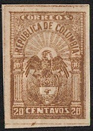 COLOMBIA 1902 Sc 270  20c Mint H VF - Eagle / Bird