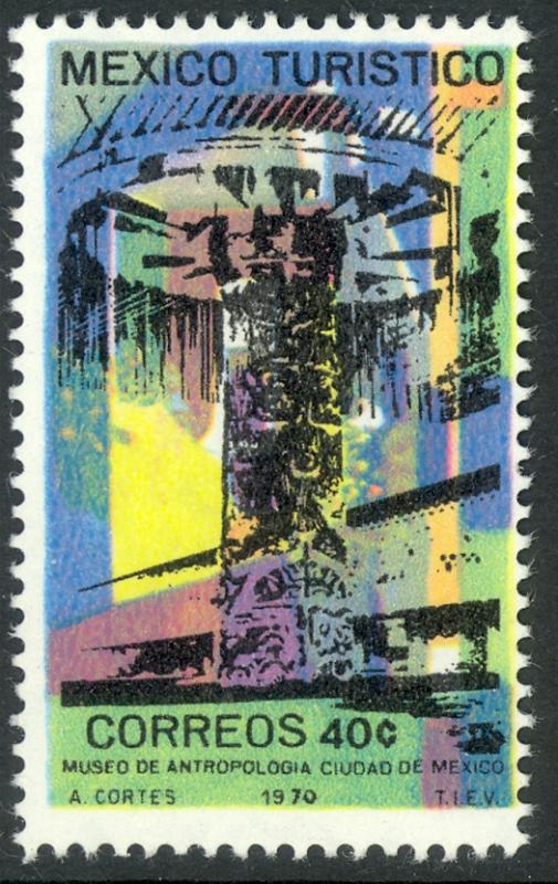 MEXICO 1969-73 40c Anthropology Museum Tourism Issue Sc 1009 MNH