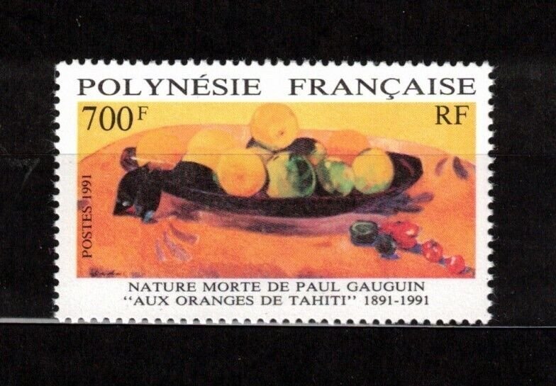 French Polynesia Sc 566 MNH of 1991 - Art by Paul Gauguin - HM05