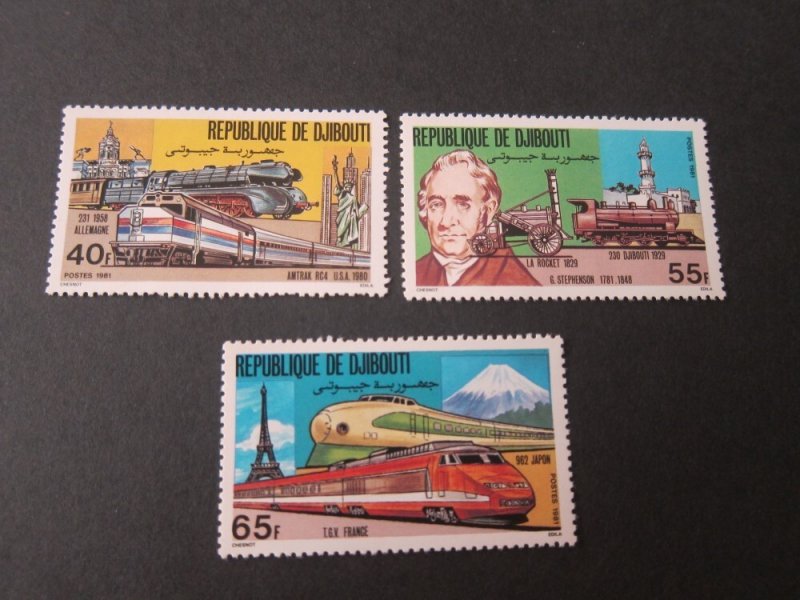 Djibouti 1981 Sc 525-7 Train set MNH