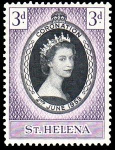 ST HELENA - 1953 - QE II - CORONATION  ISSUE - MINT - MNH SINGLE!