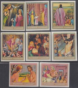 FUJEIRA Michel # 431-8.1 CPL MNH IMPERF SET of  - VARIOUS SCENES from the BIBLE