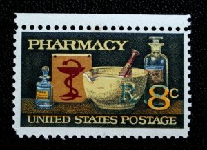 US #1473 ERROR Stamp  MNH Orange & Blue Color Shift PHARMACY 8 ct YR 1972