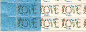 MAJOR ERROR: Dramatic Blue Ink Printing Flaw on 1982 LOVE Sheet.