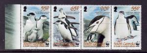 D1-South Georgia-Sc#367-70-unused NH strip-Penguins-Marine L