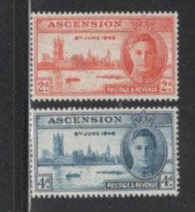 ASCENSION #50-51 1946 PEACE ISSUE MINT VF LH O.G bb