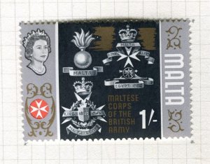 MALTA; 1965 early QEII pictorial issue fine Mint hinged 1s. value