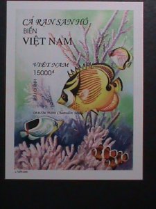 ​ VIETNAM 2000 SC#2985 COLORFUL LOVELY CHAETODON LUNULA-IMPERF MNH S/S-VF